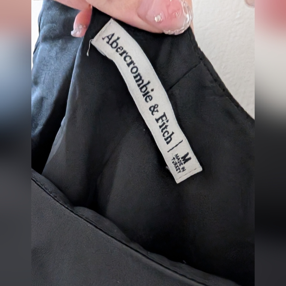 Abercrombie & Fitch Black Satin Dress Size Medium - Picture 3 of 5